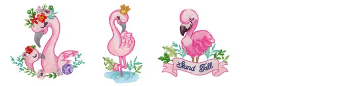 May 2022 Flamingo Embroidery Designs