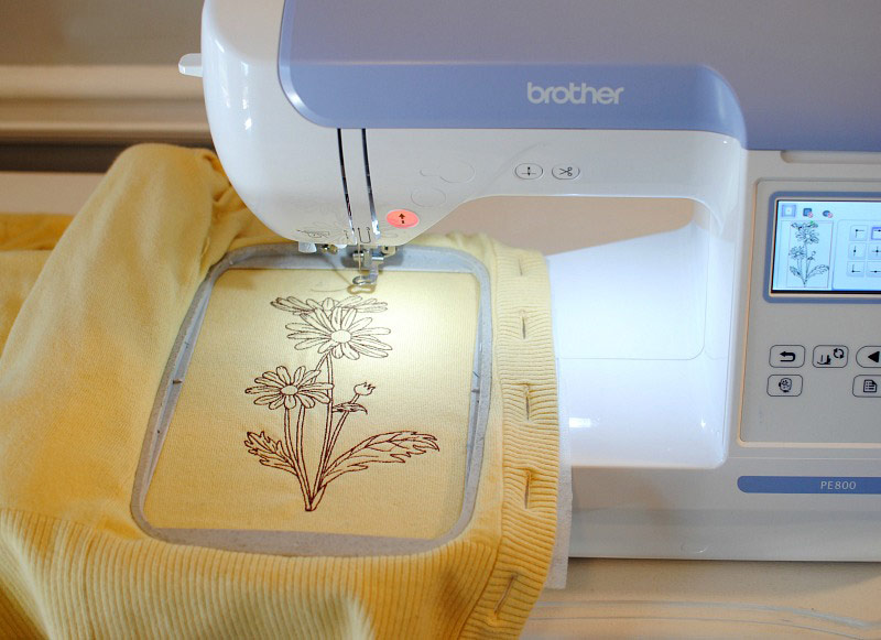 Machine Embroidery on Knit Garments