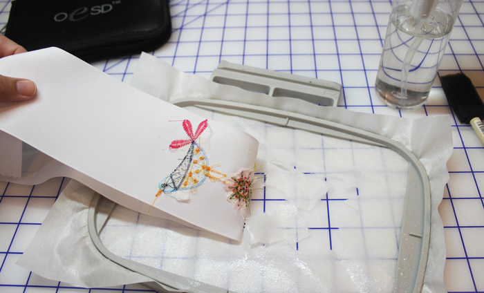 Embroidering on Ribbon 7