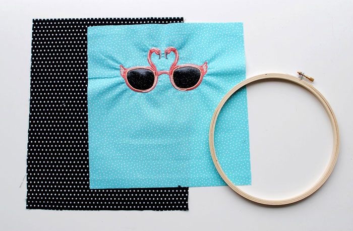 DIY Embroidery Hoop Sunglasses Holder 3