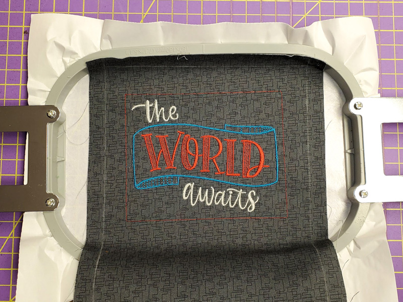 All Who Wander Travel Journal machine embroidery project